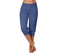 Pinocchietti Donna Estivi Leggeri Pantaloni Corti Sportivi Cargo Larghi Comodi Pantaloni 3/4 Casual Pantaloni Elasticizzati Morbidi Eleganti Pantaloni al Ginocchio con Coulisse Pinocchietti Baggy