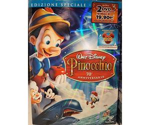 PINOCCHIO Ed SPECIALE - 2 DVD Walt Disney con SLIPCOVER RILIEVO
