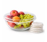PinoLab 50 Cuffie Copri Alimenti Elastici Riutilizzabili - Copri Vivande Trasparenti Estensibili 10-25 cm - Coperchi per Ciotole, Piatti e Contenitori - Conservazione Cibi, Frigo, Anti Insetti e Odori