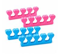 PinoLab Separatori Dita Mani e Piedi per Manicure e Pedicure - Set da 4 Pezzi - Divisori Professionali in Morbida Schiuma, Antisbavatura Smalto, Spaziatori Unghie per Nail Art, Estetista, Gel Polish