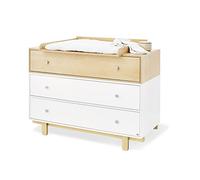 Pinolino, fasciatoio, fasciatoio, largo e convertibile in credenza, grandi cassetti con molto spazio, marrone/bianco