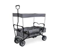 Pinolino Paxi - Carrello pieghevole pieghevole con tettuccio parasole, borsa posteriore e borsa per il trasporto, pneumatici in poliuretano, capacità di carico 70 kg, colore: Grigio
