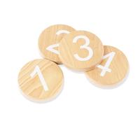 PINOLINO- Pietre Balance con Numeri 'Kari', 4 Pezzi, Colore Naturale, 392409