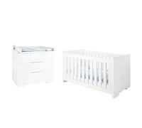 Pinolino Sparset Polar larghezza, 2 pezzi, culla (140 x 70 cm) e larghezza Wickelkommode con fasciatoio, bianco prezioso MATT (tipo. - N, 09 34 21 B)
