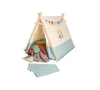PINOLINO Tenda da gioco Yuma per bambini con 2 ante e una casetta da gioco bianca, 101 x 131 x 106 cm