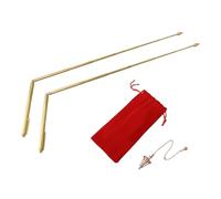 Pinpointer Metal Detector Asta per metal detector in rame puro, strumento portatile per la ricerca del drago, bacchetta da rabdomanzia per streghe d'acqua + pendente a pendolo Metal Detector(4PCS)