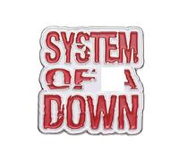 Pinposni System Of A Down - Spilla da bavero smaltata rossa contro i sistemi di oppressione e violenza, per zaini