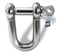 PinPro 4 x Grilli in acciaio inox M6, forma dritta, antiruggine, dimensioni a scelta, forma di D con occhiello Ø 6 mm, materiale 1.4401/AISI 316 (V4A)