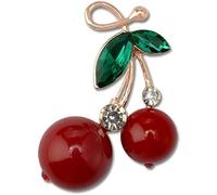 Pinques Simpatiche Spille con Ciliegie per Donne, Ragazze, Abiti da Festa, Spille, Accessori, Regalo per Le Vacanze delle Donne Practical Treatment