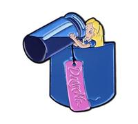 Pin's Alice nel Paese delle Meraviglie, Alice Drink Me - Spilla decorativa 3,6 x 3,4 cm, accessorio per abbigliamento