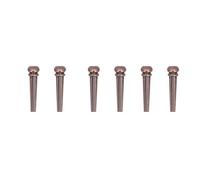 Pins di chitarra Pins rame pins di chitarra per chitarra pins di sostituzione PEGS per la riparazione e la manutenzione di chitarra 6pcs design elegante leggero resistente (Nero) (Ottone antico)