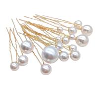 Pins di perle Bobby, pin per capelli perle da 18 pezzi, bobby a forma di U, accessori per capelli da sposa per donne per donne Bridesmaid, Golden