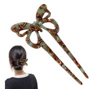 Pins per capelli, pin per la panna per capelli Acetato a forma di Uacca a | Pinna per capelli a torsione francese, bastoncini per capelli con panino vintage, clip per capelli updo per cap