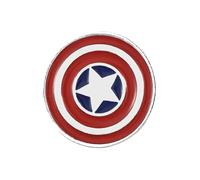 Pin's Shield Captain America, Shield, simbolo logo bandiera americana, 1.8 cm, spilla accessorio per Super Heros, 4 X 4.3 Centimètres, Smalto
