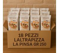 Pinsa Romana L'Altrapizza - 18 Basi da 250g - Stese a Mano, Cotte su Pietra, Solo Farine Italiane - Lievitazione Lunga 60 Ore - Soffice e Croccante - Pronta da Infornare