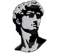 Pinsanity Spilla da bavero smaltata con ciondolo a forma di David di Michelangelo iridescente, one size, Metallo