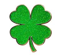 Pinsanity Spilla Lucky Four Leaf Clover smaltata, 1.25 inch, smalto, Senza pietra