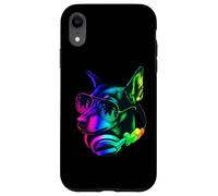 Pinscher - Cuffie DJ in miniatura, stile retrò, per amanti dei cani Custodia per iPhone XR