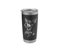 Pinscher - Pinscher divertente per amanti del caffè, per amanti dei cani Bicchiere termico in acciaio inox doppia parete