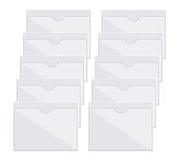 Pinsheng 10 Pezzi Supporto per Il Permesso di Parcheggio 9 x 12cm, Trasparente Autoadesivo Tasca per Carte Porta Licenza di Parcheggio, Plastica Tasche per Tenere Biglietti e Impostare Promemoria