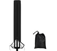 Pinsheng Copertura per Stendibiancheria Rotante, 210D Oxford Nero Anti-UV Copertina Protettiva Impermeabile con Cerniera per Stendino a Ombrello, Piccola Copri Ombrellone da Giardino165x16x16cm