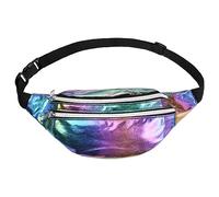 Pinsheng Marsupio Marsupi Olografici, Marsupi Alla Moda Impermeabile con Cintura Regolabile Marsupio da donna Olografico per Viaggi Corsa Escursionismo (Multicolore)