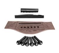 Pinsini A Ponte Da 6 Pezzi/Sella/Dado Dots Abalone Per Chitarra Acustica-marrone + Bruno Rossastro ponte chitarra(3/4)