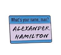 Pinstant Hamilton Broadway Musical Theater Alexander Targhetta con nome 3,2 cm smaltato, 3,2 cm, smalto, smalto, smalto, smalto, smaltato