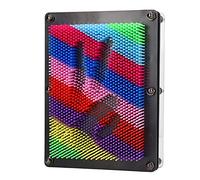 Pint art colorato - Pin in plastica durevoli con cornice trasparente Creative Sculpture Board 3D per ufficio e gioco in casa per bambini (Black Frame)