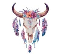 Pintar por Números para Adultos y Niños Kit Completo DIY con Lienzo 20x30cm Pintura Acrílica Pinceles Sin Marco de Madera - Regalo Ideal Principiantes Decoración Hogar (Abstracción de la vaca) H-701