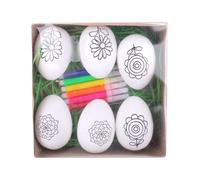 Pinte Huevos De Pascua, Kit De Pintura De Pascua | Juego De Garabatos De Espuma Para Artes Y Manualidades Para Niños, Juego De 6 Huevos De Pascua Para Colorear, Para Niños, Niñas, A