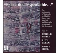 Ruth Rosen Speak the Unspeakable... (CD) Album