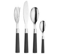 Pinti Inox Servizio Posate 24 Pezzi Cuir nero