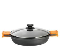 PINTI INOX Tegame 2 Manici Antiaderente Efficient Con Coperchio Cm32