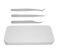 Pintiera per ciglia SET POLIDINAZIONE MANUALE PER L'INTERIO, ACCIAIO DELLA INIDOLE DISECILE [3PCS/SET] Pintiere curve dritta per il tecnico del tecnico di estensione delle ciglia