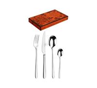 PINTINOX Flower Iris Set Posate 24 Pezzi, Acciaio Inox 18/10, Servizio per 6 Persone, Design Elegante 3 mm spessore