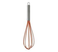 Pintinox Frusta da cucina Orange in silicone, colore arancione, manici in acciaio inox, sbattere Uova, Montare Panna e Mescolare Ingredienti Secchi, Resistente al Calore, Sicuro per Padelle Antiaderen