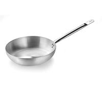 PINTINOX Padella Alta in Alluminio crudo Serie Tender Alu, con Manico Tubolare Atermico in Acciaio Inox, Diametro 24 cm, Capienza 2 litri