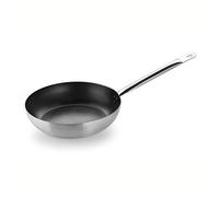 PINTINOX Padella Svasata Alta in Alluminio Antiaderente con Manico in Acciaio Inox, Diametro 240 mm