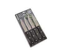 PINTINOX Bistecca P.Wood Set 4 Coltelli Big Lama Acciaio Inox Manico Pakka Wood