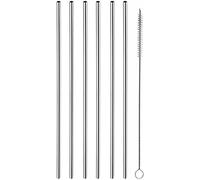 Pintinox, Set 12 Cannucce in Acciaio Inossidabile con Spazzolino lunghezza 24 cm, diametro 5 mm