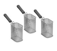 Pintinox set 3 scolapasta cestelli settori acciaio inox con manici plastica