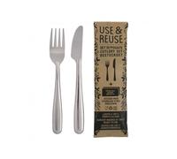 Pintinox set posate forchetta e coltello usa&riusa cm 16 set 100 pz