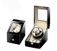 PINTLE Automatische Scatola Carica Orologio Per 2+3 Orologi Con Adattatore AC Silenzioso O Caricatore Di Orologi A Batteria La Rotazione Si Ferma Quando Si Apre Il Coperchio (Color : E)