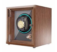 PINTLE Carica Automatico Di Orologi In Legno For Da Uomo E Da Donna Orologi For 1 2 4 Orologi Con Motore Silenzioso Tappetino For Orologi Regolabile Vetrina (Color : Brown, Size : 1+0)
