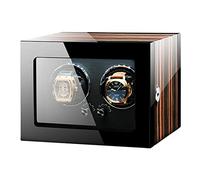 PINTLE Caricatore Per Orologi Per 1/2/4/8 Orologi Custodia Meccanica Classica Nera Per Orologi Cuscino Flessibile In Peluche Con Illuminazione A LED E Motore Silenzioso (Size : 4+0)