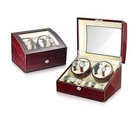 PINTLE Horloge Winder Box Voor Automatische Horloges Of Compatibel La Rotazione Si Ferma Quando Si Apre Il Coperchio AC Or Batterij Aangedreven Super Stille Japanse Motor Door (Color : E)