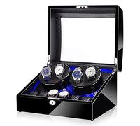 PINTLE Scatola Carica Orologio Automatico Di Grande Capacità For 4 Orologi + 6 Scomparti Extra Custodia For Orologi Meccanici Di Lusso Con Motore Silenzioso (Color : C)