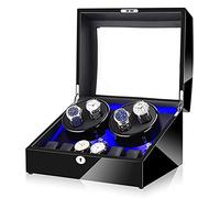 PINTLE Scatola Carica Orologio Automatico Di Grande Capacità For 4 Orologi + 6 Scomparti Extra Custodia For Orologi Meccanici Di Lusso Con Motore Silenzioso (Color : F)
