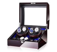 PINTLE Scatola Carica Orologio Automatico Di Grande Capacità For 4 Orologi + 6 Scomparti Extra Custodia For Orologi Meccanici Di Lusso Con Motore Silenzioso (Color : D)